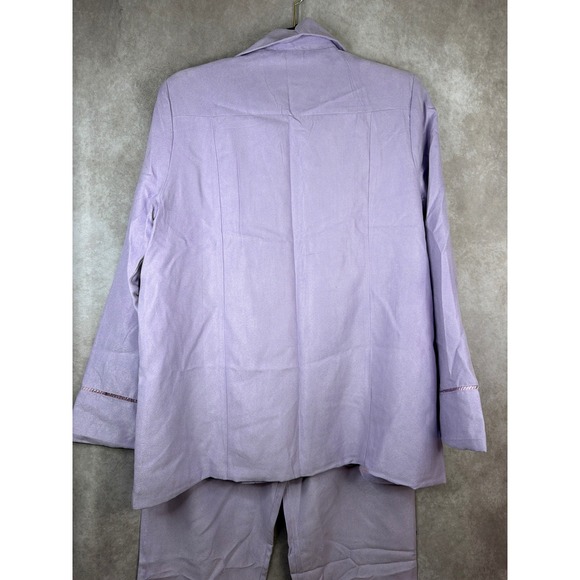 NWT Suzanne Somers Collection Womens Lavender 2 Piece Velvet Pant Suit Size M - Picture 5 of 7